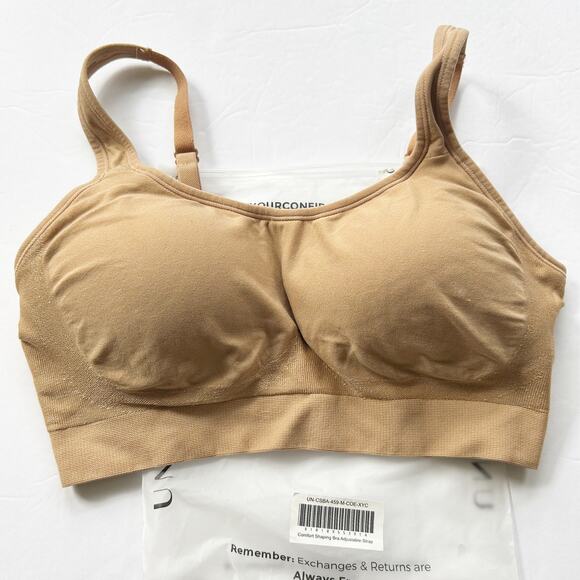 Underoutfit Comfort Shaping Bra Size M Adjustable Straps Style 459 Coffee Brown - Picture 2 of 7